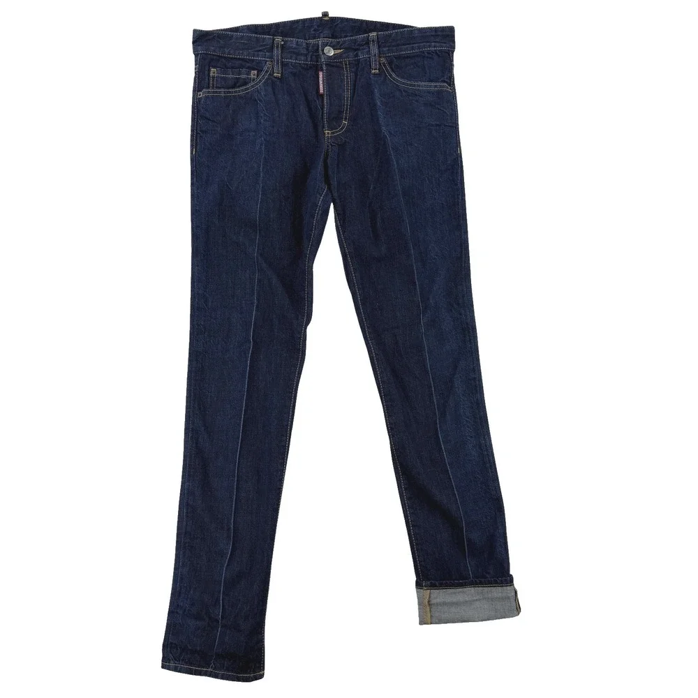 Dsquared2 Jeans Mens 36x34 50 Slim Dark Wash Skinny Denim Pants Italy S71LB0334
